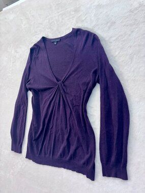 Banana Republic Women's Purple Sweater -- Size: Large -- 85% Silk, 15% Cashmere!
